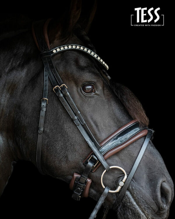 TESS Trens Slim Bridle Black / Australian Nut - Afbeelding 2